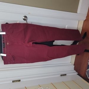 Burgundy jeans